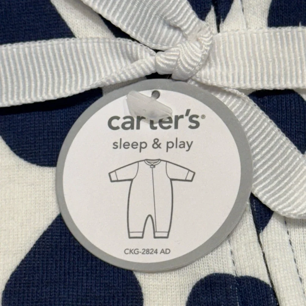 NWT Carter's Blue and White Heart Pajama Set